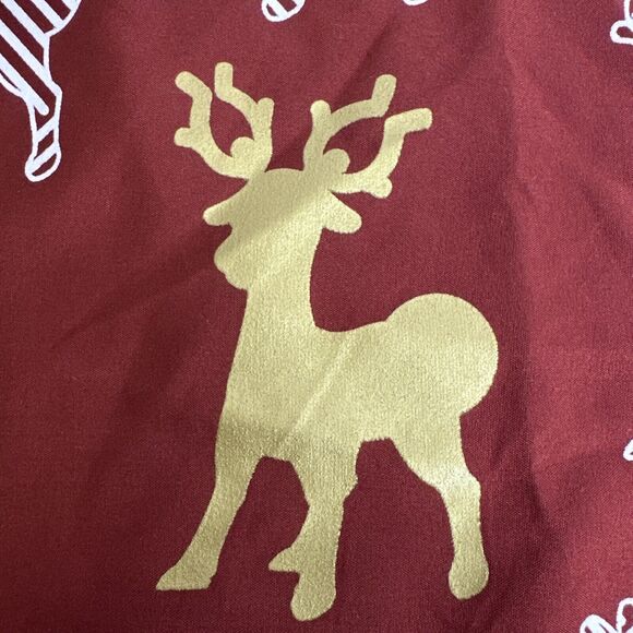 Pokémon Christmas Winter Pillow Covers Reindeers Green Burgundy Zip Lot of 2 - Picture 7 of 16